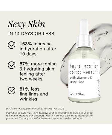Poppy Austin Hyaluronic Acid Serum for Face Free Hydrating Serum with Vitamin C Pure Hyaluronic Acid Serum - 2 Fl Oz - Buy Online on GoSupps.com