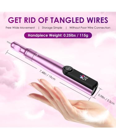 ANBEISTEE Cordless Electric Nail Drill 35000 RPM Portable Rechargeable Nail File Set for Acrylic Gel Dip Powder Nails Manicure Pedicure Polishing Mould Tools Rose - Buy Online on GoSupps.com
