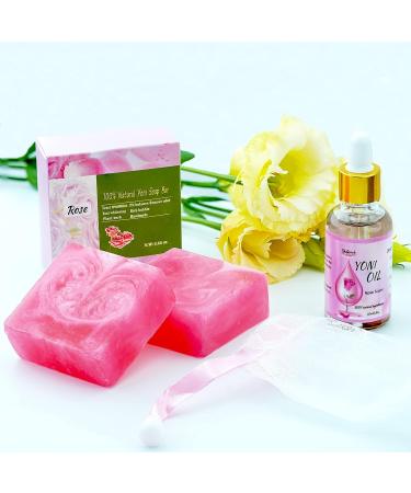 Yoni Soap Bars & Natural Yoni Oil Set - Feminine Wash & Deodorant pH Balance - Eliminates Odor, 1 fl.oz Oil & 3.53 oz Soap - Buy Online on GoSupps.com