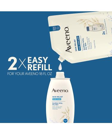 Buy Aveeno Skin Relief Body Wash Refill 36 Fl. Oz - Fragrance Free for Sensitive Skin - Buy Online on GoSupps.com