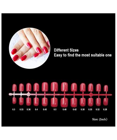 VIVID STELLA 120 Pieces Short Fake Nails - Dark Red Tips for Girls & Women | Easy Stick-On Artificial Nails - Buy Online on GoSupps.com