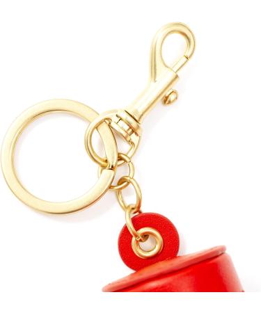 Cockatoo Nappa Leather Lipstick Case with Keychain Holder (True Red) - Buy Online on GoSupps.com