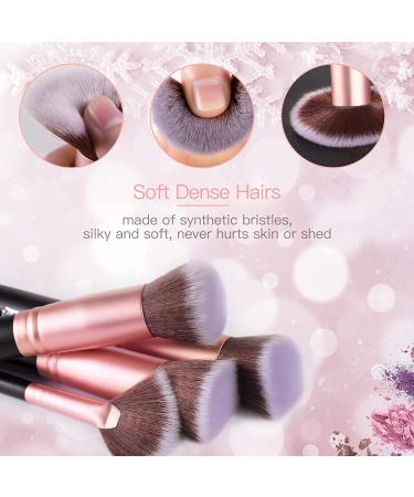 BESTOPE 16PC Makeup Brushes Set with Beauty Blender Sponges & Cleaner - Synthetic Foundation & Eye Shadow Brushes Kit in Black Rose Gold - Buy Online on GoSupps.com