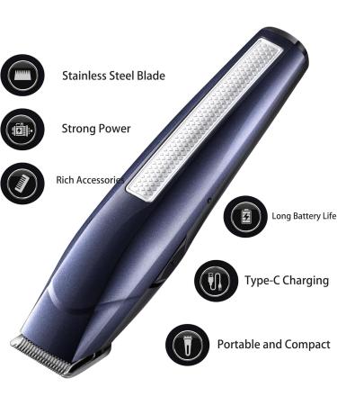 IVYARD Hair Clippers for Men - Professional Cordless Hair Cutting Kit USB Rechargeable Electric Trimmer with Guide Combs Dark Blue - Buy Online on GoSupps.com