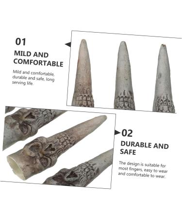 DIKACA Skeleton Fingers Vampire Finger Vampire Costume 5pcs False Nail Set Makeup Plastic Manicure Prom Props Halloween Finger Tips Witch Cosplay Finger Tips As Shown 4 9.5x2.5cm - Buy Online on GoSupps.com