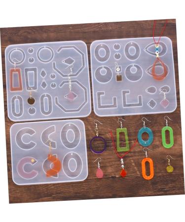 Operitacx 1pc Eardrop DIY Jewelry Home White Creative Epoxy Silicone Studio for Pendant Making Crystal Mold White 15x12.3x0.7cm - Buy Online on GoSupps.com