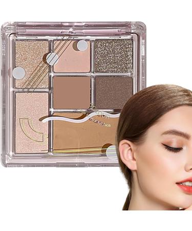 Eye Shadow Palette Makeup 7 Colors Shimmer Waterproof Eyeshadow - Professional Beauty Makeup Highly Pigmented Eye Shadow Pallete for Different Makeup Shakven Raw Coconut Latte No. 16 - Buy Online on GoSupps.com