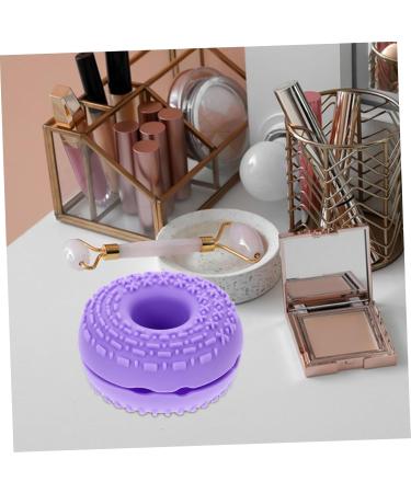 Buy Makeup Brush Washer & Cleaner - Purple Scrubber Pad for Fast & Easy Brush Cleaning | 8.3x8.3cm International Shipping - Buy Online on GoSupps.com