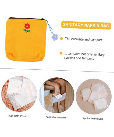 Tote Organizer Storage Bag Zip Lock Organizer Tote Organizer Period Bags for Female Napkin Holder Menstrual Pad Bag Zipper Coin Purse Organizer Coin Bag Canvas 14X14X1CM As Shown 1 - Buy Online on GoSupps.com