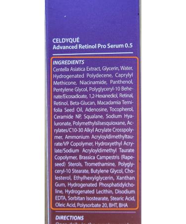 Advanced Retinol Pro Serum 0.5 - Anti-Aging & Radiance-Boosting Cream with Centella Asiatica Niacinamide & Hyaluronic Acid - Korean Skincare for All Skin Types - Buy Online on GoSupps.com