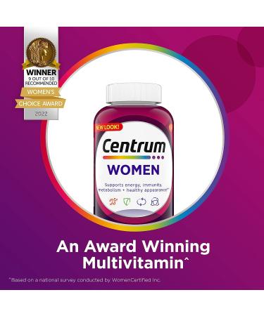 Centrum Women's Multivitamin with Iron, Vitamin D3, B & E Vitamins - 120 Count, Gluten Free & Non-GMO - Pack of 1 - Buy Online on GoSupps.com