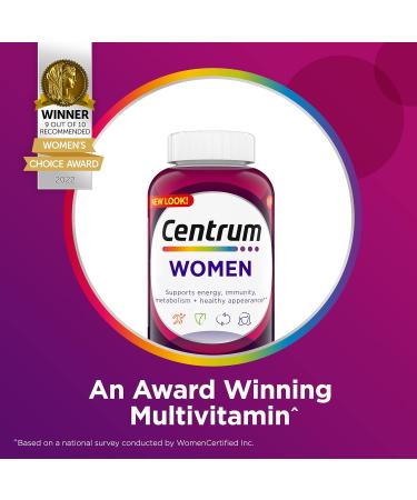 Centrum Women Multivitamin / Multimineral Supplement Tablet Vitamin D3 (200 Count) (Package May Vary) 200 Count (Pack of 1) - Buy Online on GoSupps.com