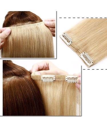 SEGO Real Hair Clip-in Extensions - 8 Piece Party Set 100% Remy Medium Blonde #24 25cm - 110g - Buy Online on GoSupps.com