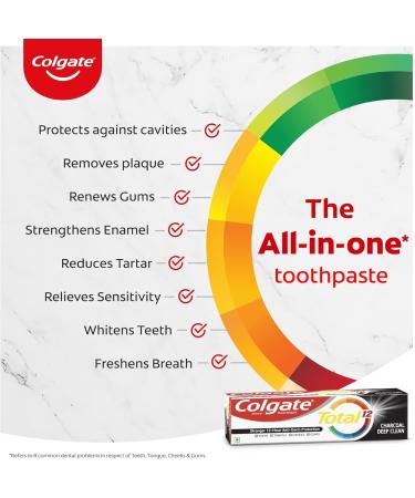 Colgate Total Charcoal Deep Clean 120g - Buy Online in India - International Shipping - Buy Online on GoSupps.com