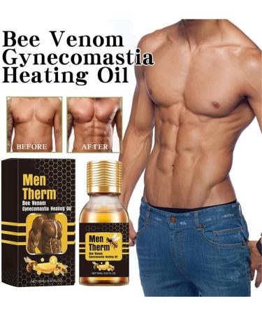 Men Therm Bienengift Oil for Gynecomastia - Tightening Formula Strengthen Chest Muscles (1 Piece) | International Shipping Available - Buy Online on GoSupps.com