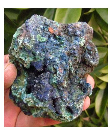 Natural Crystal Rough Azurite 350g Gem Blue Azurite Crystal Cluster&Green Malachite on Matrix Natural Rough Stone