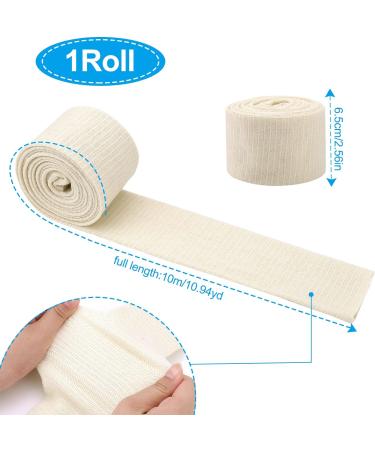 Elastic Tubular Support Bandage - Large Knee & Medium Thigh Cotton Spandex White (6.25cmx10m) - Buy Online on GoSupps.com