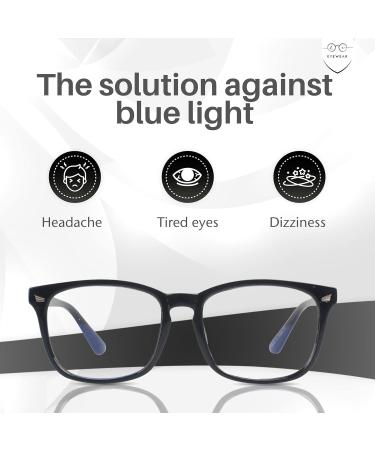 LC Eyewear Blue Light Filter Glasses for Men & Women - Ultra Lightweight Anti-Fatigue Gaming Goggles - Stylish Black Design - Buy Online on GoSupps.com