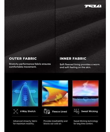 TSLA Men's Microfiber Soft Fleece Lined Thermal Underwear Set - Black X-Large - Buy Online on GoSupps.com