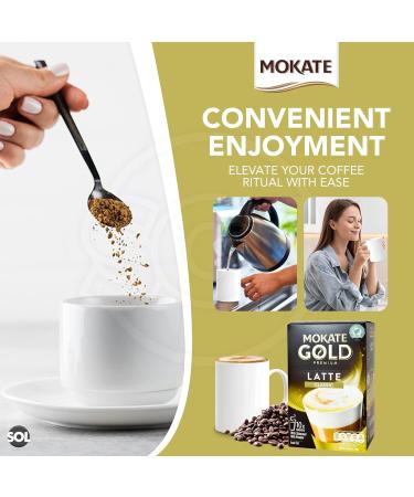 SOL 120pk (12 x 10pk) Mokate Coffee Sachets Latte Classic Sachet Coffee Sticks Instant Coffee Sachets Individual Coffee Sachets Coffee Sachets Individually Wrapped Coffee Sachet + Stickers - Buy Online on GoSupps.com
