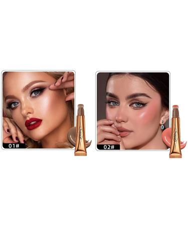 Long-Lasting Liquid Contour Beauty Wand - Highlighter and Bronzer Stick | Smooth Matte Finish | Easy to Blend | 2 Colors (1# / 2#) - Buy Online on GoSupps.com