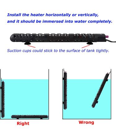300W 500W Aquarium Heater | Auto Thermostat Submersible | Durable Quartz Glass | 500 W Fish Tank Heater | 3 Suckers | Saltwater Freshwater 50-90 Gallon - Buy Online on GoSupps.com