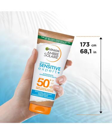 Garnier Ambre Solaire Sensitive Expert+ Sun Protection Milk SPF 50+ for Light & Sensitive Skin - 200ml (1 Pack) - Buy Online on GoSupps.com