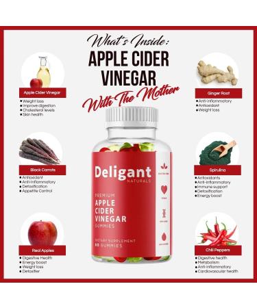Apple Cider Vinegar Gummies with The Mother & Ginger Root - 6in1 Formula - 30 Day Supply - Buy Online on GoSupps.com