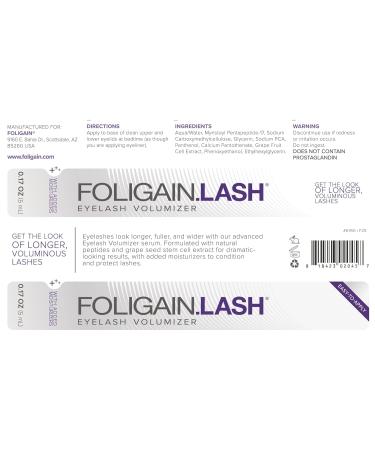 Foligain Lash Eyelash Volumizer | Enhancing & Non-Irritating Lengthening Serum | Shop Internationally - 0.17 Oz - Buy Online on GoSupps.com