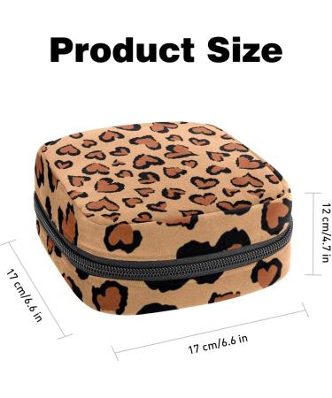Leopard Print Menstrual Pad Storage Bag - Portable Period Sanitary Pouch for Teen Girls & Women (Color 7) - Buy Online on GoSupps.com