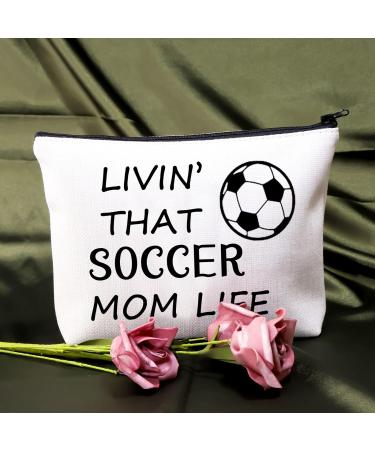BDPWSS Soccer Makeup Bag Soccer Lover Gift Soccer Mom Inspirational Gift Soccer Player Gift Living That Soccer Mom Life Zipper Pouch Mom life soccer - Buy Online on GoSupps.com