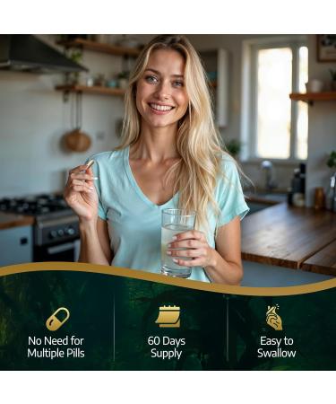 Quiv Sea Moss Capsules Irish Sea Moss Black Seed Oil Ashwagandha Turmeric Bladderwrack Burdock Ginger Vitamin C D3 Elderberry Manuka Dandelion Yellow Dock & Chlorophyll 60 Capsules - Buy Online on GoSupps.com