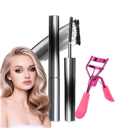 Olivia Blaire Iron Wand Mascara Olivia Blaire Waterproof Mascara Olivia Blaire Mascara 3d Curling Eyelash Iron Mascara Non-Clumping Long Lasting Intenses Length Lash Mascara (Black)