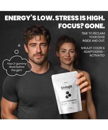 Performance Shilajit Gummies with CoQ10 and Ashwagandha Pure 7-in-1 Formula with 75% Fulvic Acid & 92+ Minerals For Men & Women Energy Focus & Stress Support 60 Sugar-Free Himalayan Gummies - Buy Online on GoSupps.com
