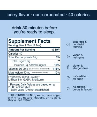 Som Sleep Ultimate Nighttime Set: Sleep Mask & Berry Drink 9-Pack - Buy Online on GoSupps.com