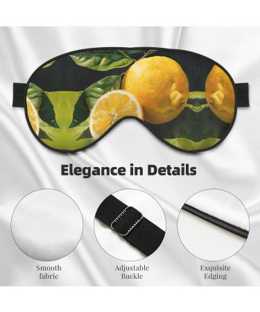 Lemon Fruit Print Double-Sided Eye Mask | Soft Light Blocking Sleep Enhancer | International Shipping Available - Buy Online on GoSupps.com