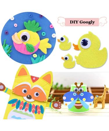 FINGOOO 1 Inch Googly Wiggle Eyes 100-Pack - Self Adhesive for DIY Art Crafts - Buy Online on GoSupps.com