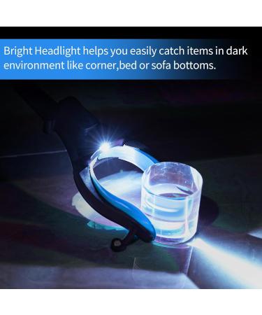 Kekoy Extendable Grabber Reacher Tool with Headlight 32 inch Foldable Lawn Trash Picker Upper Grabber 90° Rotating Anti-Slip Jaw Portable Claw Grabber for Elderly - Blue - Buy Online on GoSupps.com