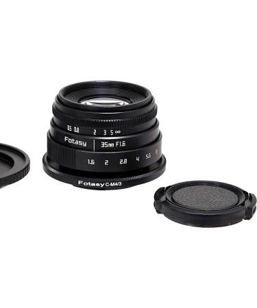 Fotasy 35mm f1.6 APSC Lens + C to m43 Adapter for Panasonic GH5 GX7 GX8 GX9 Olympus E-M1 E-M5 E-M10 - 35mm Prime Lense MFT Micro 4/3 Compatible - APS-C - Buy Online on GoSupps.com