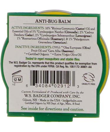 Badger Anti-Bug Balm 0.75oz (3-Pack) | Organic Certified Natural Mosquito Repellent - Buy Online on GoSupps.com