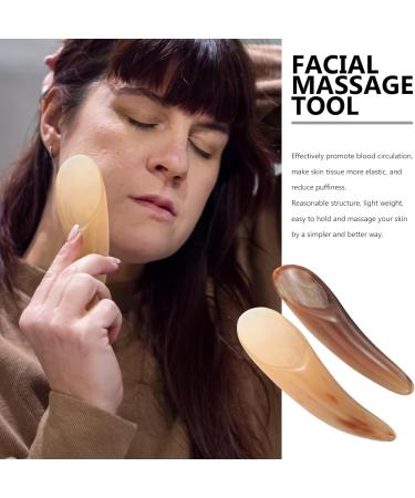 Buy FRCOLOR Ox Horn Gua Sha Stone Massage Tools - 2pcs Scraper Set for Facial & Body Relief | International Shipping - Buy Online on GoSupps.com