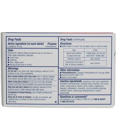 Alavert 24 Hour Citrus Burst Orally Disintegrating Tablets - 60 Tablets - Buy Online on GoSupps.com