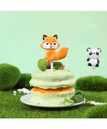 TOYANDONA 5Pcs Jungle Animal Cake Toppers - Zoo Animal Decorations for Baby Showers & Birthday Party - Buy Online on GoSupps.com