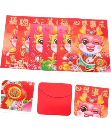 ABOOFAN 60pcs New Year Red Envelopes Money Gift Cash Packets Wedding Red Envelopes 2024 Dragon Year Red Packet Red Money Bag Li Xi Red Gifts Dragon Year Envelope Card Personality Paper - Buy Online on GoSupps.com