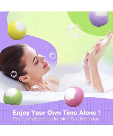 Sanyi Bath Bombs Gift Set - 6 Handmade Fizzies with Essential Oils for Women, Moms, Grandma, Him & Men - Perfect Mothers Day or Birthday Gift - Buy Online on GoSupps.com