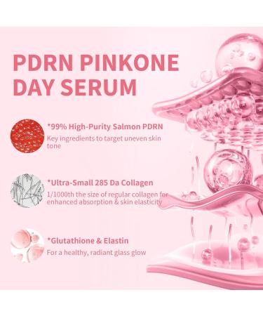 PDRN Pink One Day Serum Hydrating Facial Serum with 99% Salmon DNA Collagen Glutathione Elastin Complex for Intense Moisture Firming Repairing & Moisturizing Face Essence 0.05fl*30e - Buy Online on GoSupps.com
