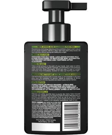 L Or al Paris Men Expert Daily Face Wash for Men with Amino Acid for Oily Skin Types Pure Charcoal Purifying & Anti Shine Face Care 180ml Pure Charcoal Amino Acid Cleanser - 180 ml - Buy Online on GoSupps.com