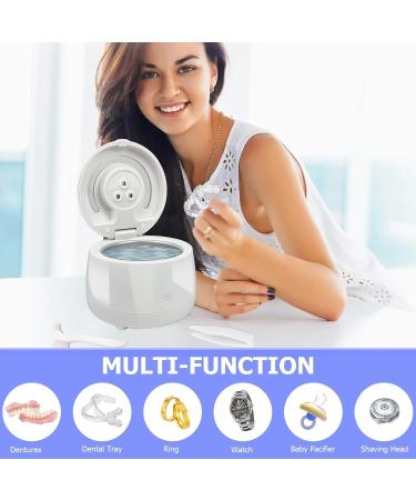  Bibykivn Ultrasonic Cleaner Ultrasonic Cleaner UV 43000Hz Ultrasonic Cleaner Eyeglass Cleaner for Cleaning Jewelry Dentures Watches Glasses Rings Necklaces (White) - Buy Online on GoSupps.com