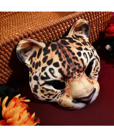 Pretyzoom 2-Pack Leopard Masks - 3D Animal Half-Face Masquerade Masks for Halloween & Costume Parties - Buy Online on GoSupps.com