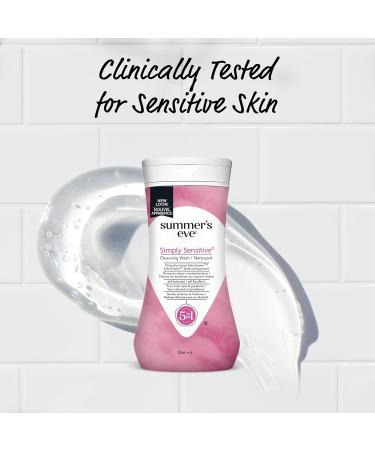 Summer's Eve Simply Sensitive Cleansing Wash for Sensitive Skin Pack of 3 266ml per bottle Unscented 9 Fl Oz (Pack of 3) - Buy Online on GoSupps.com